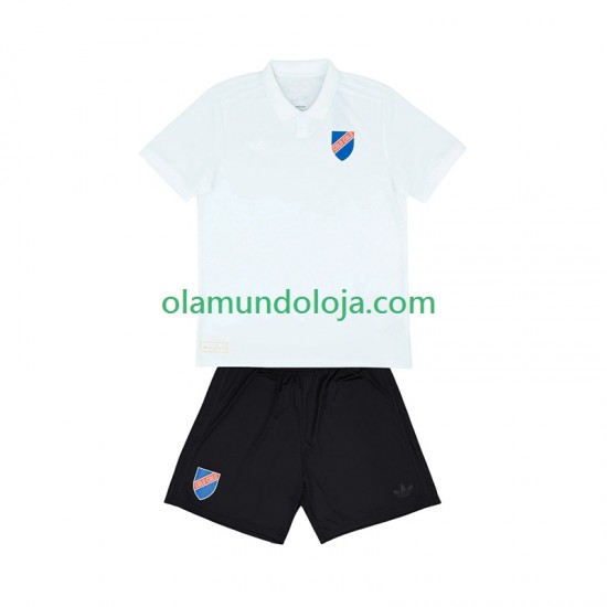 Camisola Colo-Colo Centenary Criança Equipamento Primeiro 2025-2026 Manga Curta